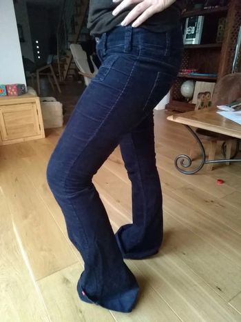 Pantalon velours bleu