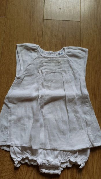 Robe combinaison blanche kitchoun 3 mois