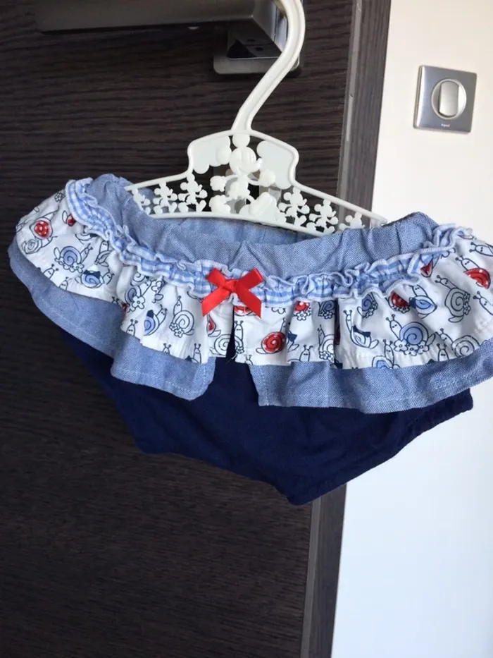 Ensemble tshirt mini short 6 mois - photo numéro 4