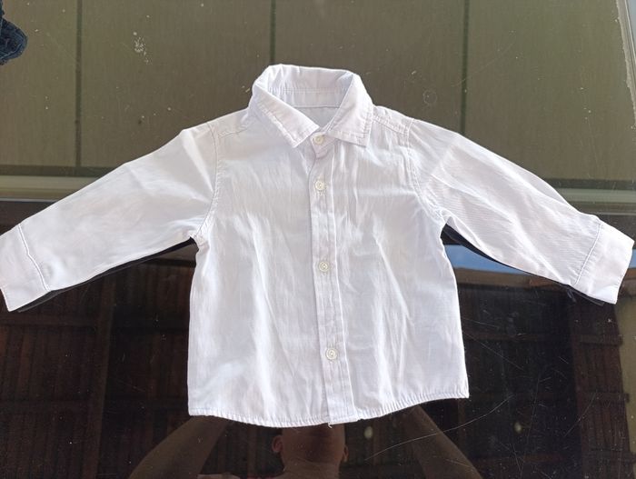 Chemise blanche 9-12 mois
