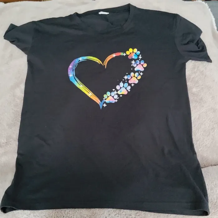 T-shirt a motif multicolore