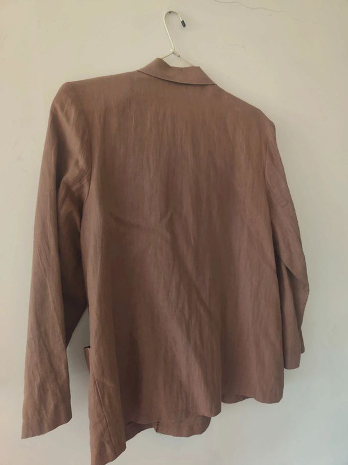 Veste en lin et coton marron Daniel elise - photo numéro 5