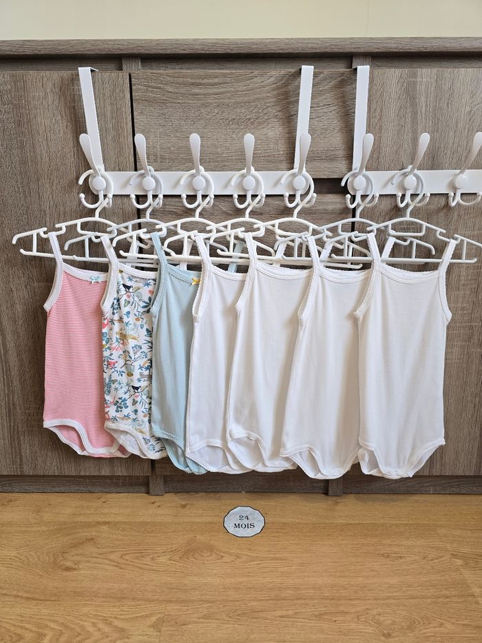 Vêtement Bébé Fille - Lot de bodies bretelles - Petit Bateau - 24 mois 86 cm