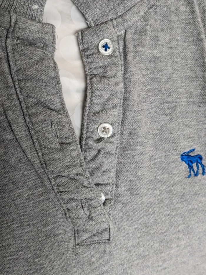 Polo Abercrombie & Fitch - gris/bleu - photo numéro 5