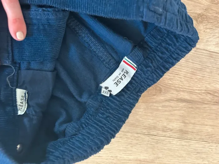 Please pantalon,chino en velours, côtelé bleu femme, taille xs/34/36 - photo numéro 2