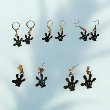 Boucles d’oreilles main de Mickey