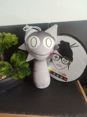 peluche sprunki Wenda phase 2 Gris bootleg plush Horror Horreur Fille Noeud