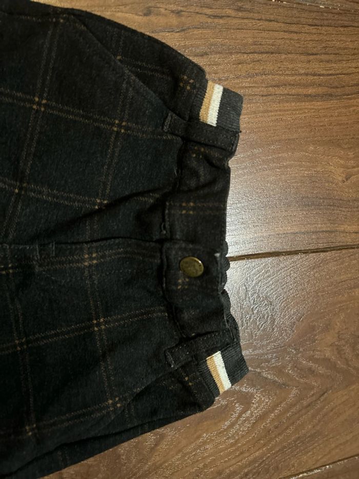 pantalon chaud à carreaux gris foncé  et beige My Chicco 3 ans - photo numéro 3