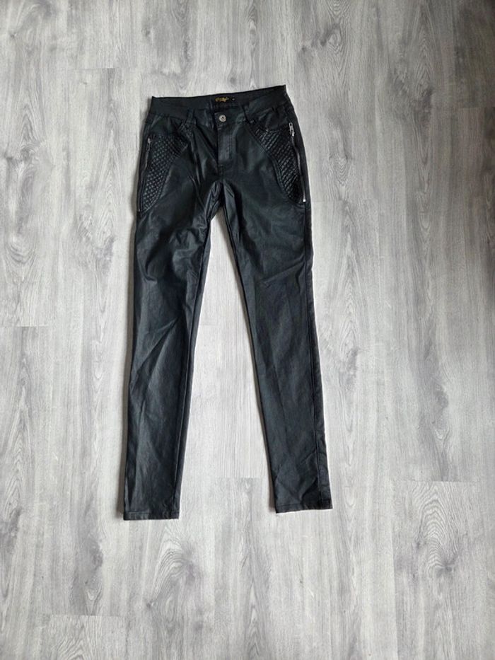 Pantalon noir style cuir onado - taille m