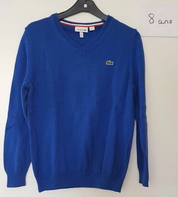 Pull coton Lacoste 8 ans