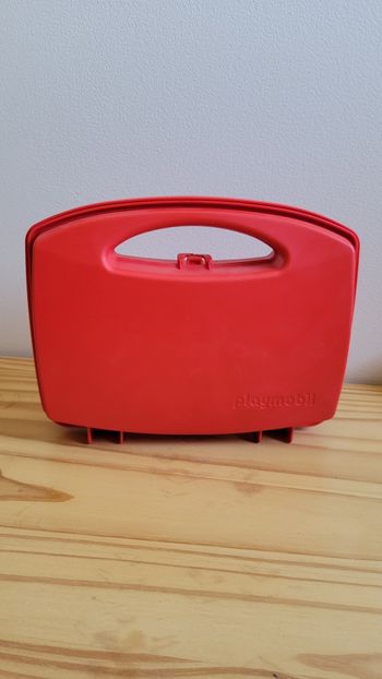 Boîte valisette de rangement Playmobil rouge