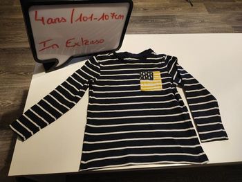 Sweatshirt In Extenso bleu marine et blanc