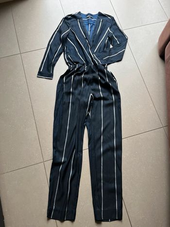 Combinaison noire à rayures Maje S