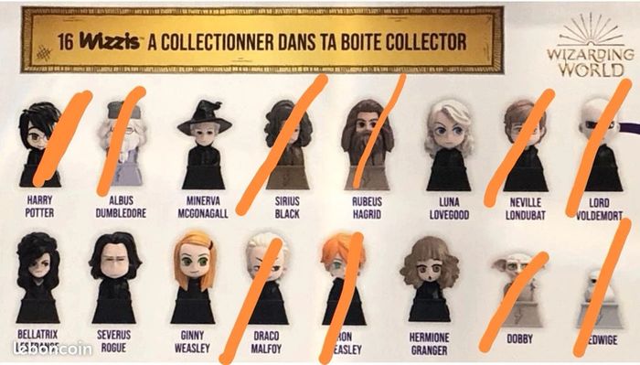 Lot de 10 mini figurines (wizzis) harry potter - photo numéro 5