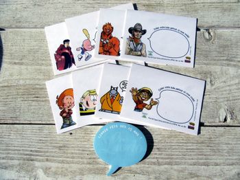 Lot de 9 carnets de post-it thème BD