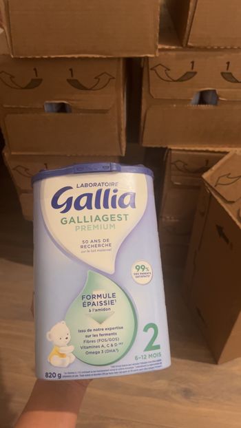 Lot de 6 boîtes gallia galliagest premium 2ème âge 820g - neuf