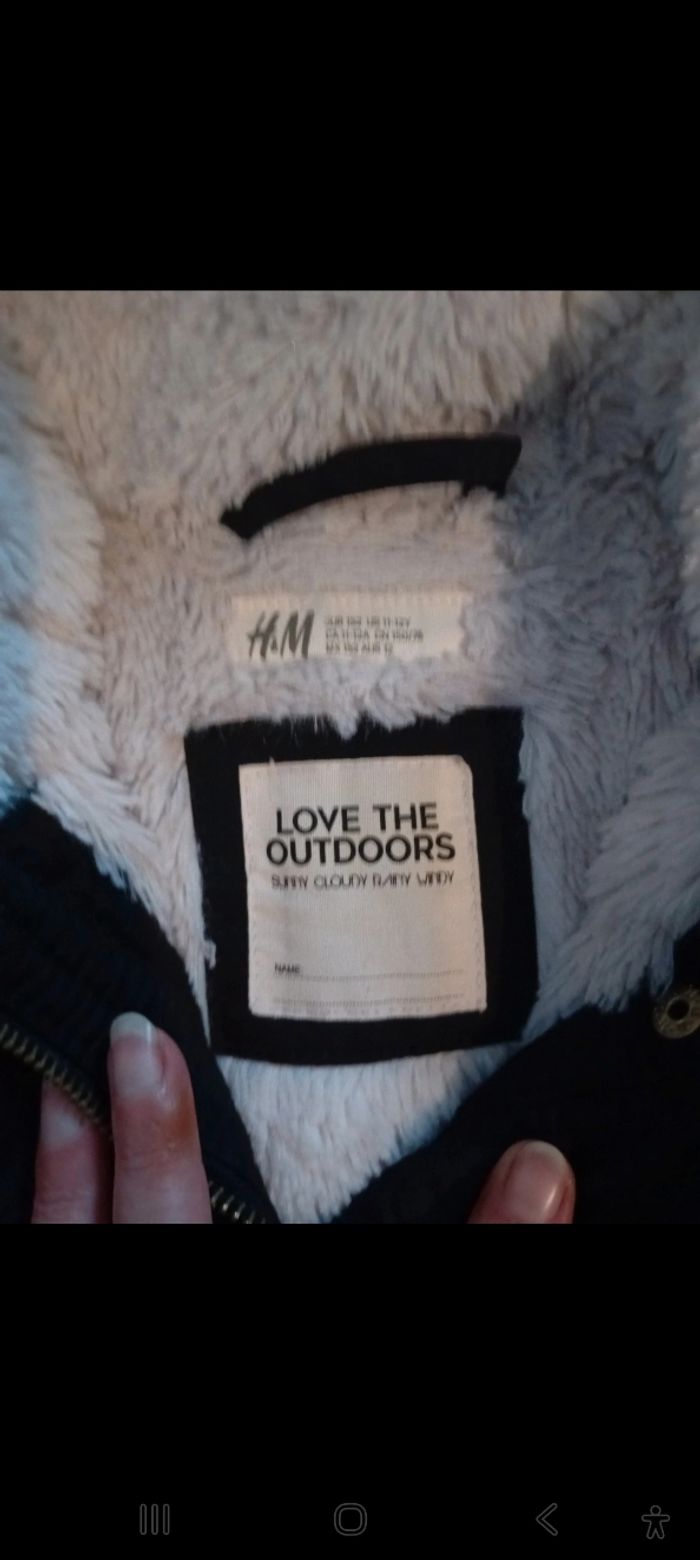 Parka noire 11-12 ans H&M - photo numéro 2