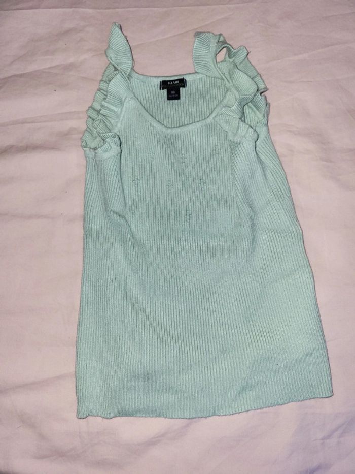 Débardeur vert d'eau 8 ans