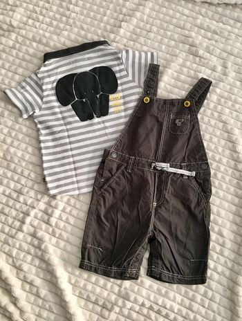 Ensemble garçon polo + salopette, 18 mois