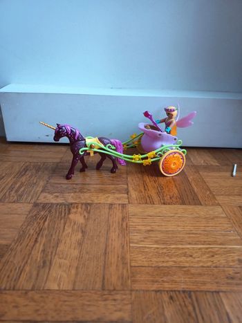 Fée avec carrosse et licorne playmobil