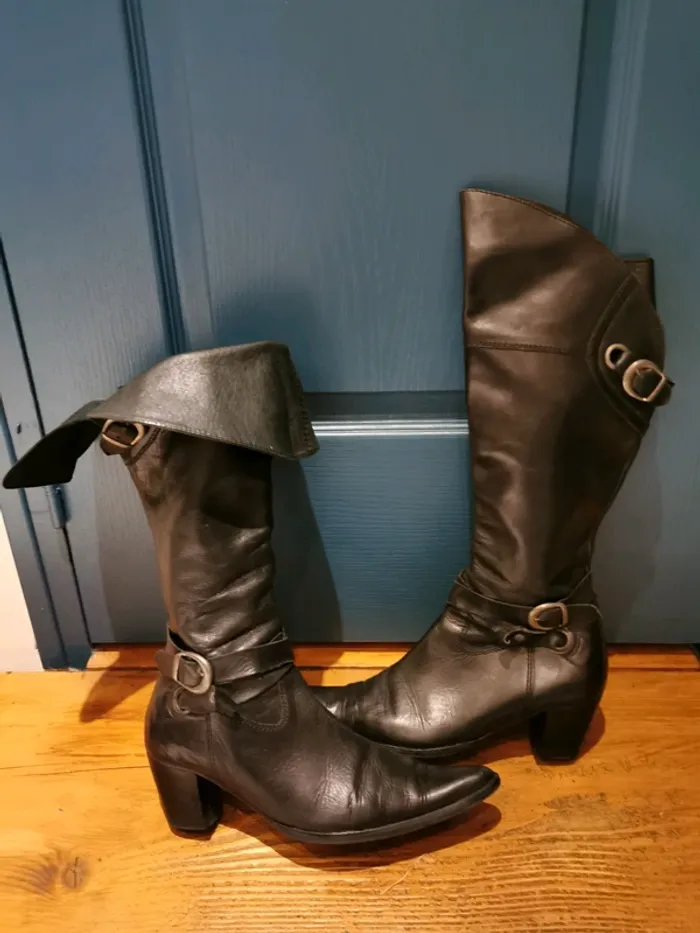 Bottes talon style cavalière