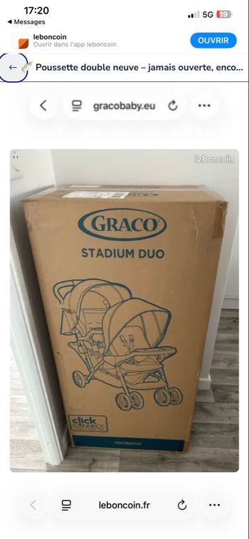 Poussette double graco