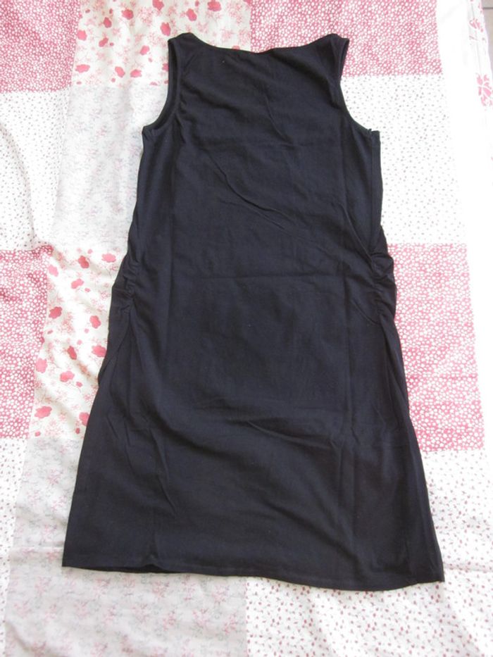 Robe longue de grossesse sans manches noire - photo numéro 2