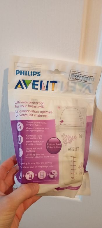 Sachets de conservation lait maternel Philips AVENT – Neufs (x25)