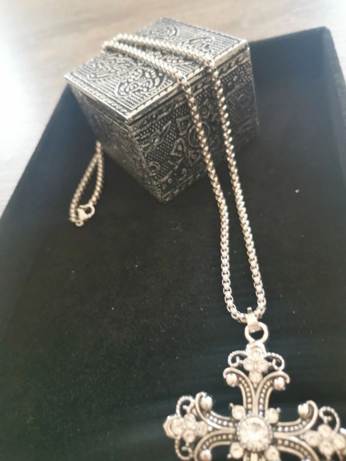 Collier et pendentif spirituel croix chrétienne - photo numéro 3