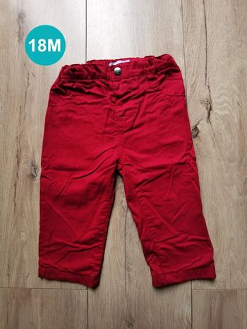 Pantalon rouge Bébé Rêve 18 mois