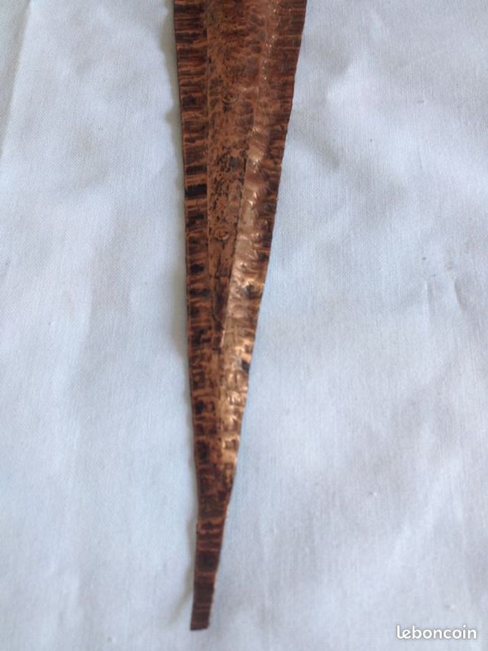 Ancienne paires applique cuivre martelé - photo numéro 7