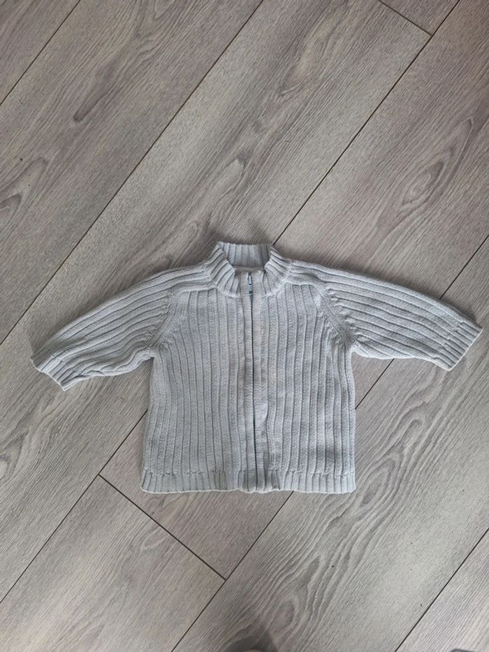 Gilet bébé bleu taille 1 mois vert baudet