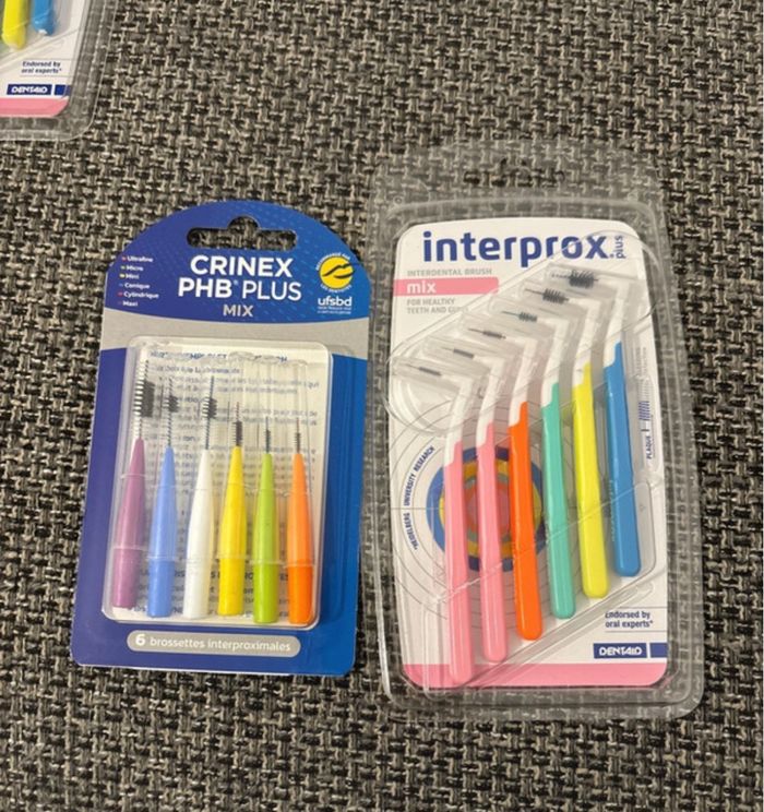 Lot de 2 boîte de Brossette interdentaires Multi taille