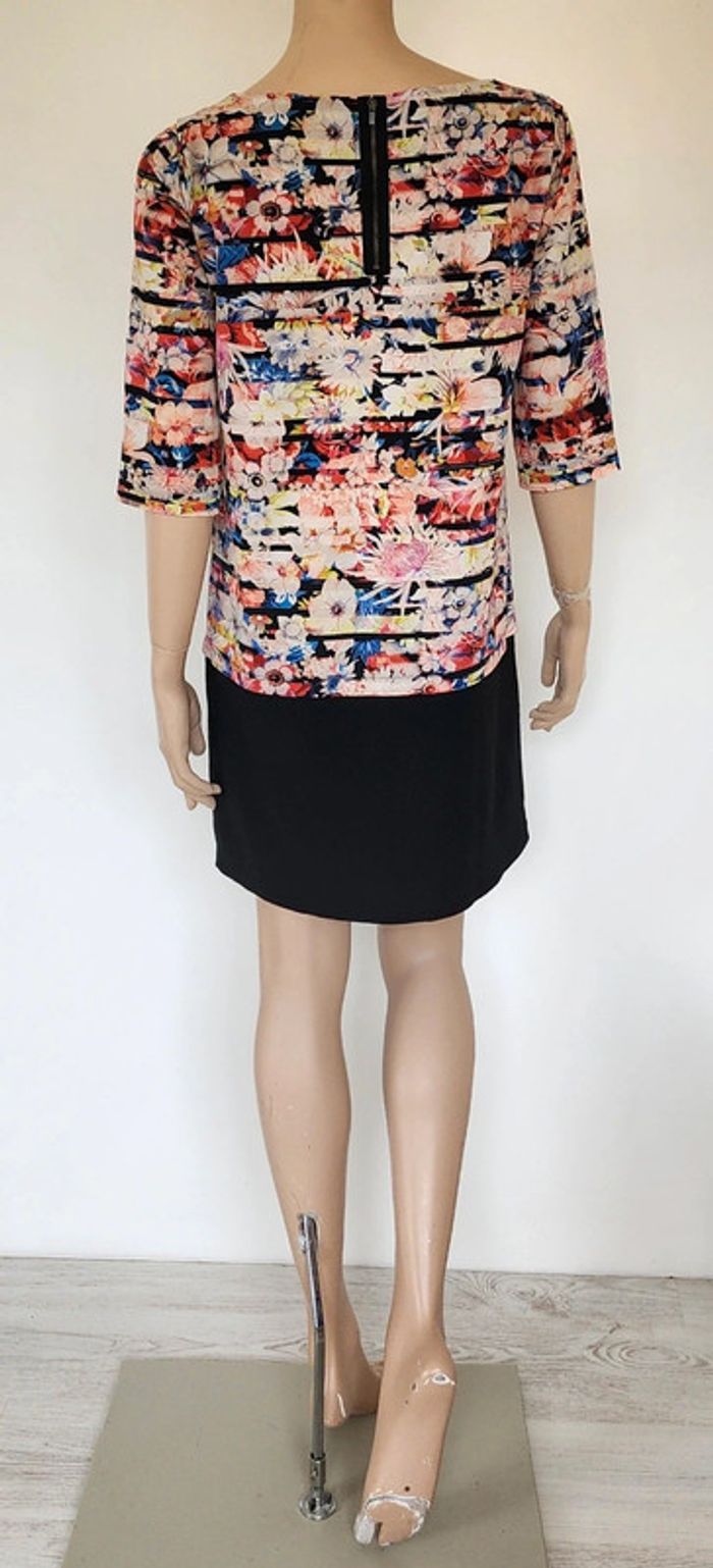 Robe noire à fleurs Promod T.38 - photo numéro 4