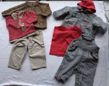 Lot 2 ensembles Demi saison hiver garçon 12mois