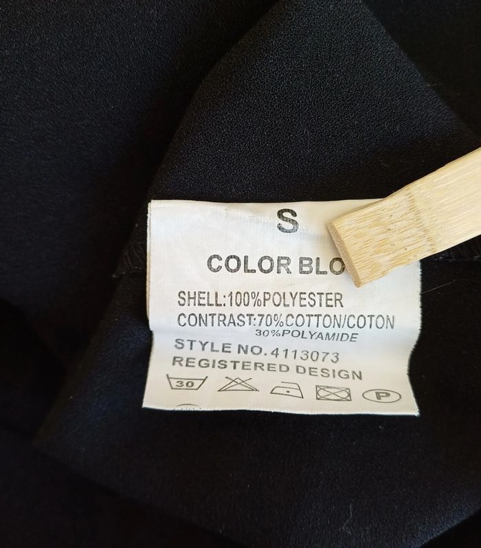 Haut noir Color Block taille S - photo numéro 9