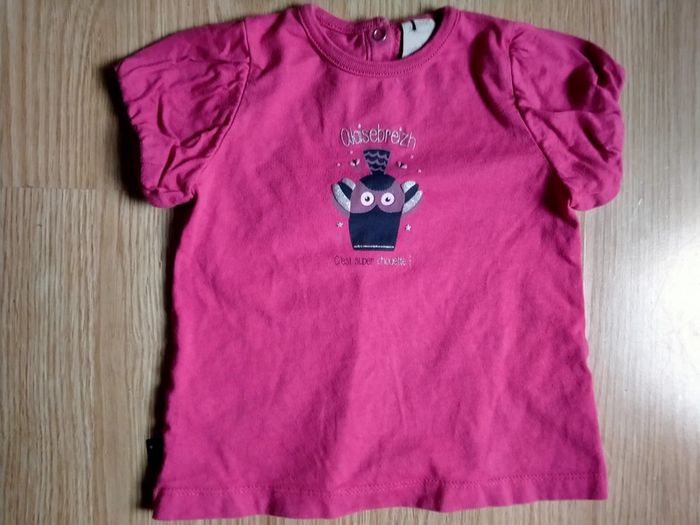 T-shirt rose. Aisebreizh. bébé 18 mois - photo numéro 2