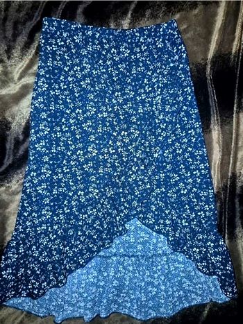 Jupe drapée fleurie