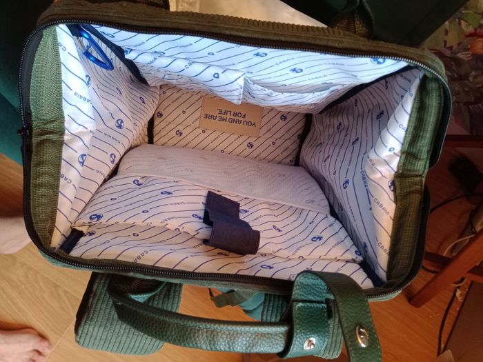 Sac à dos Cabaïa Adventurer M Neuf velours vert forêt/ marron - photo numéro 6