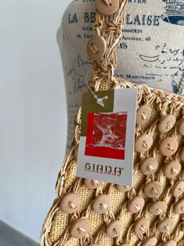Petit sac raphia (21x30cm) beige - photo numéro 5