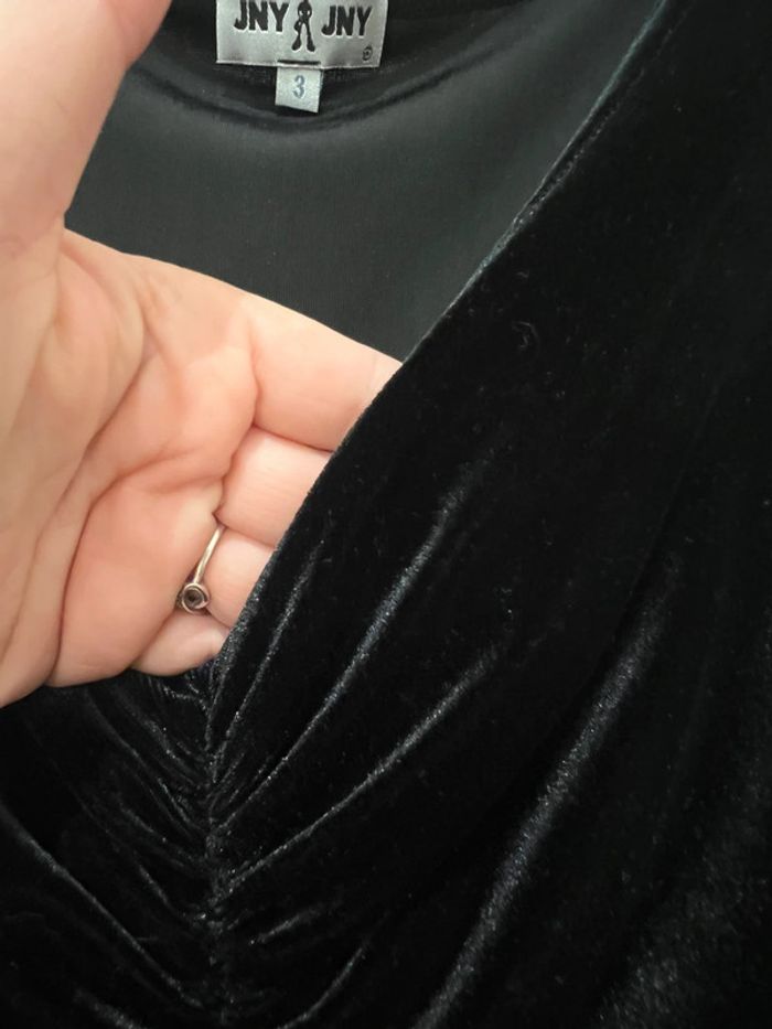Robe en velour noire vintage Jennyfer taille 38 - photo numéro 2
