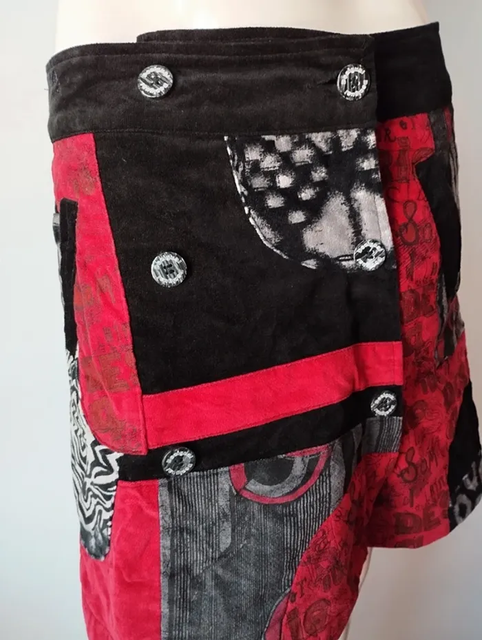 Jupe Desigual effet velours taille 40 - photo numéro 2