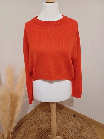 Pull rouge orangé H&M taille M 38