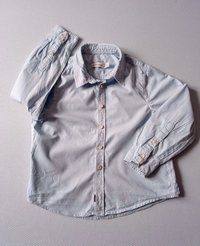 Chemise coton bleu clair 6 ans
