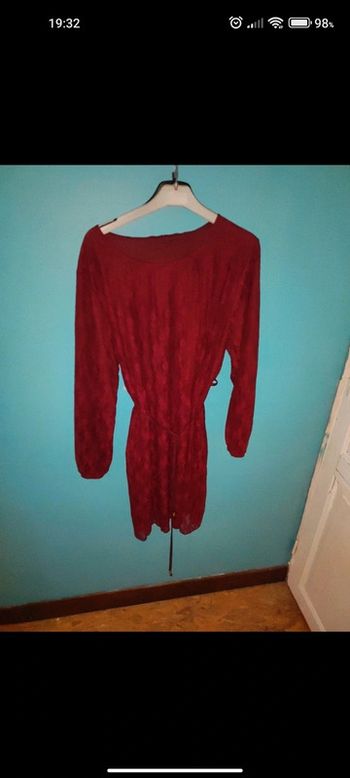 Robe dentelle bordeaux