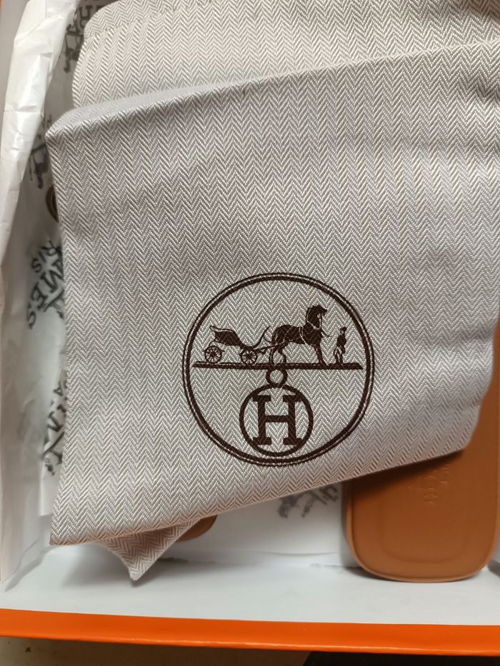 Sandales Hermes Oran noir taille 37 - photo numéro 8