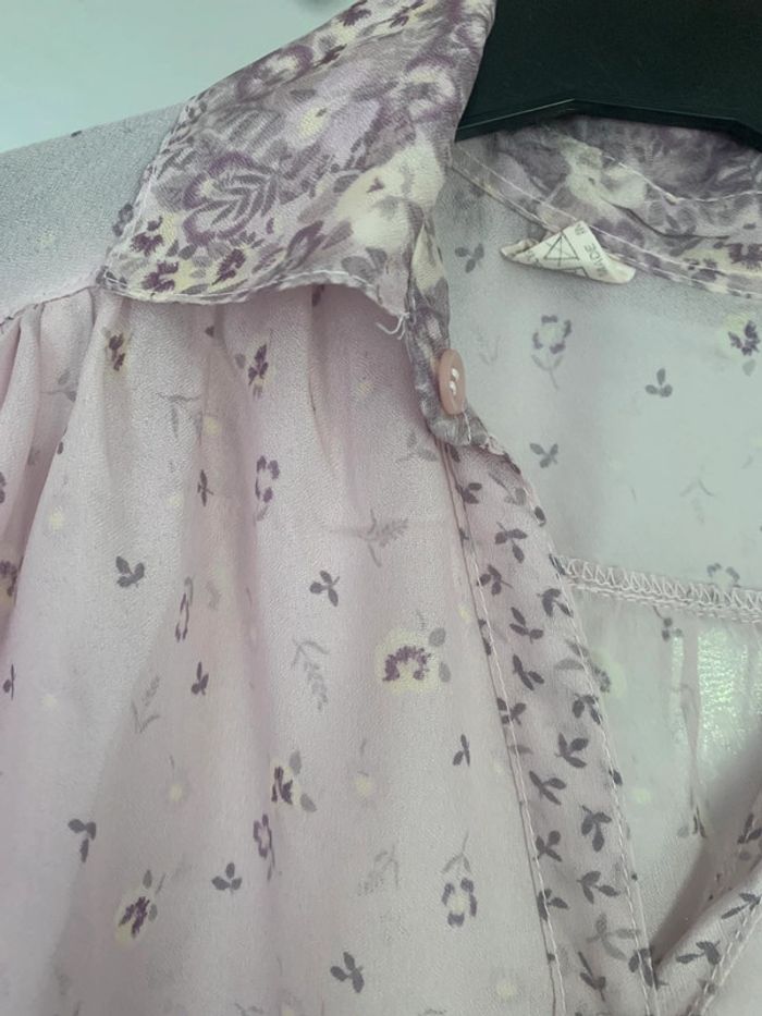 Chemise vintage transparent taille 40 manches 3/4 - photo numéro 4