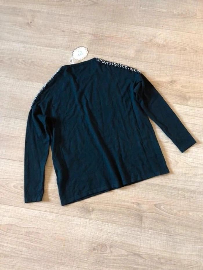 Pull noir neuf avec strass taille unique - photo numéro 12