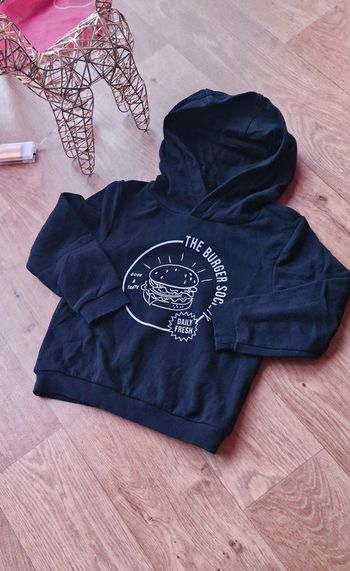 Sweat à capuche "hamburger" en TBE