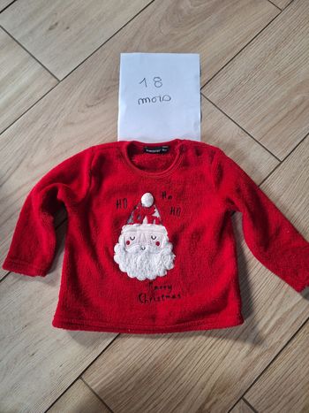 Pull rouge Noël 18 mois garçon 